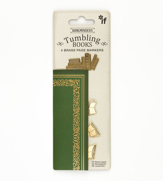 'Tumbling Books' brass effect page markers