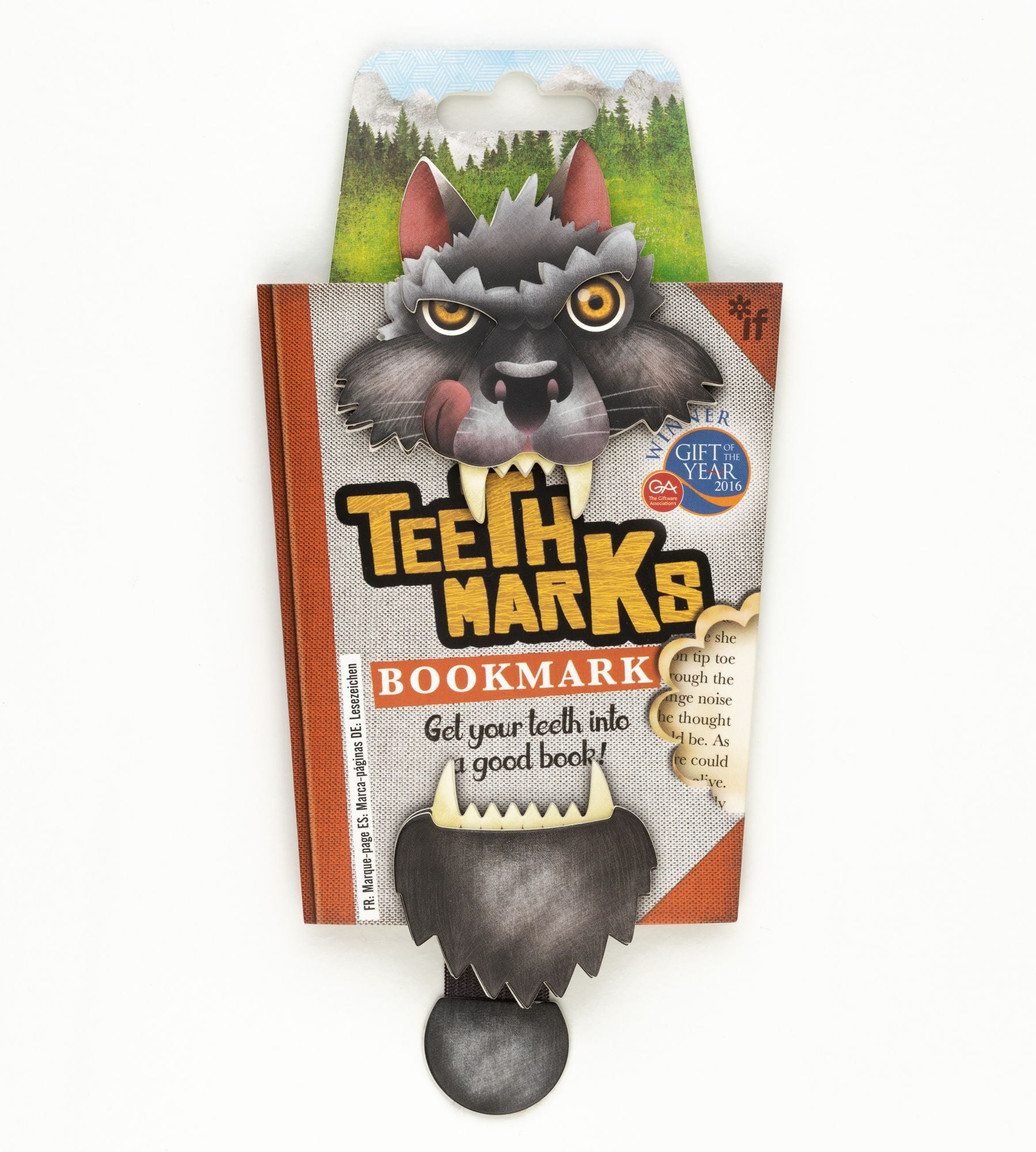 'Teethmarks' bookmark (wolf)