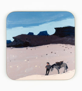 Man and Horse in Desert - Sir Kyffin Williams Coaster