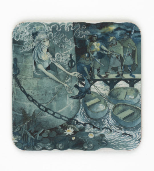 Mabinogion coaster 'Drudwy Branwen'
