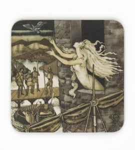Mabinogion coaster 'Drudwy Branwen'