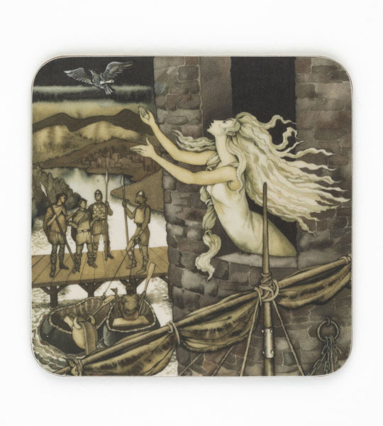Mabinogion coaster 'Drudwy Branwen'