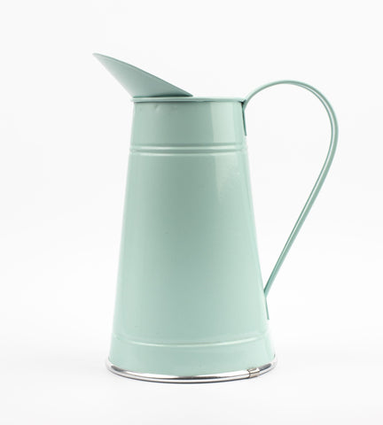 Metal enamelled jug