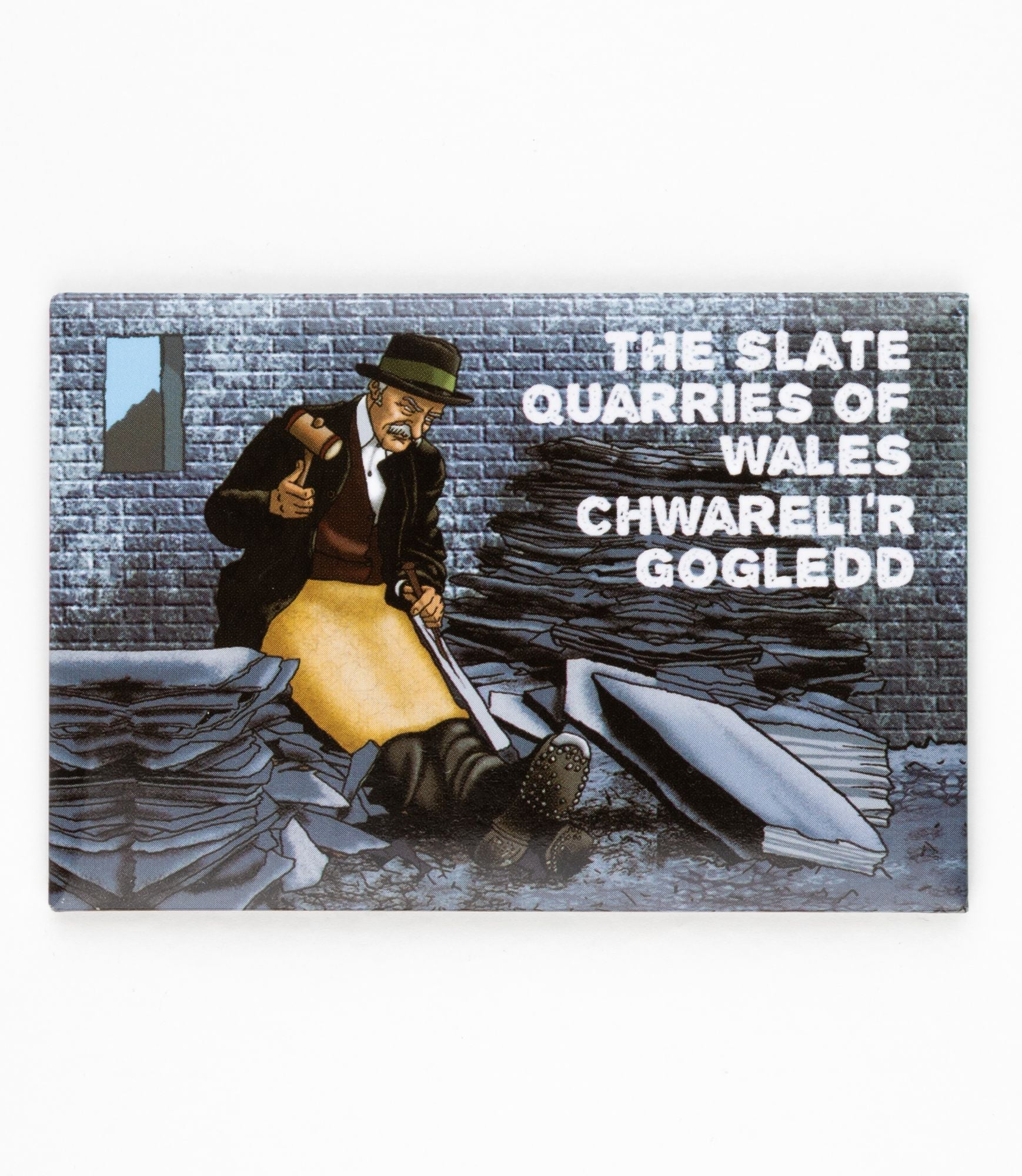 The slate quarries of Wales/Chwareli'r Gogledd fridge magnet