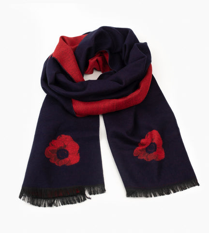 Soft scarf with 'Poppy' design