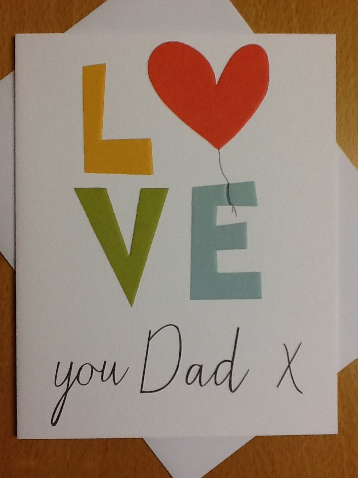 Father's Day greetings card - 'Love you Dad' Design