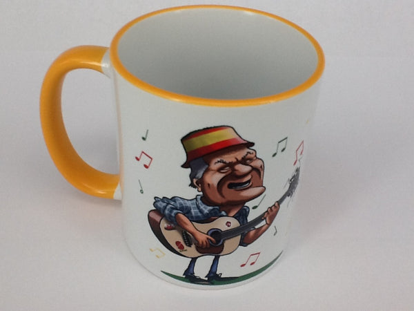 'Yma o Hyd' Dafydd Iwan Mug (yellow rim)